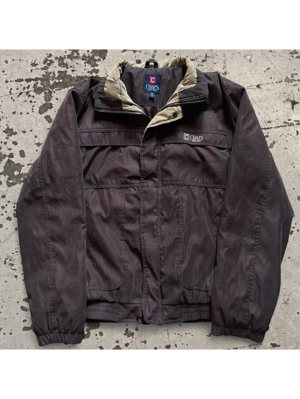 Mens Vintage Chaps Ralph Lauren brown jacket Size XL